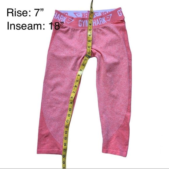 Gymshark Flex low rise cropped leggings size XS pink workout gym leggings​ - Picture 7 of 10